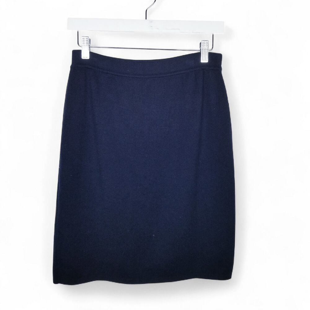 TALBOTS Petites Black Knit Pull On Pencil Skirt 100% Cotton - Small